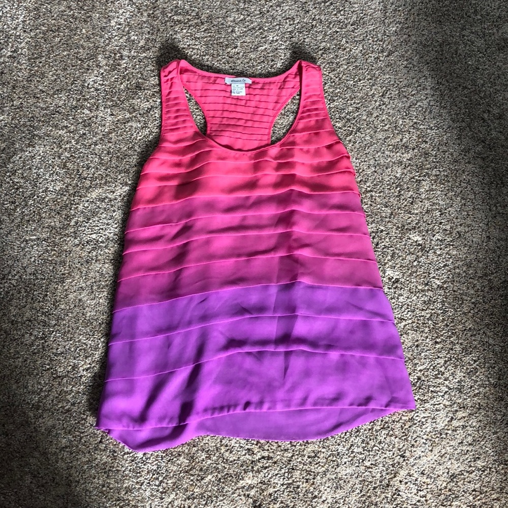Ombré racer back tank top
